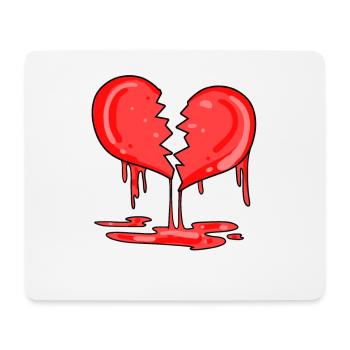 Broken heart - Mouse Pad (horizontal) - white - Front