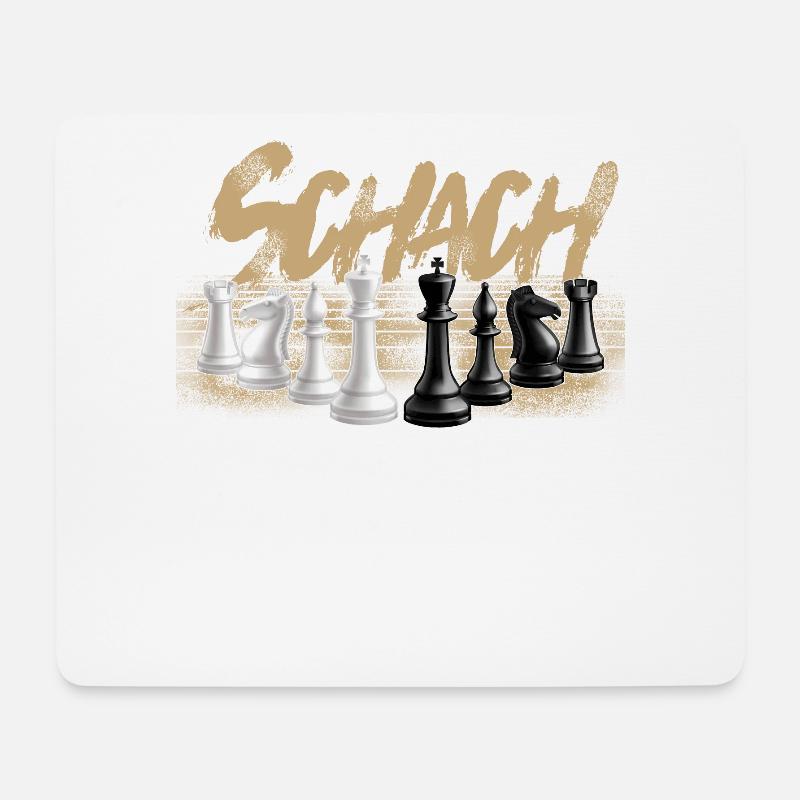 Schach - Mousepad (Querformat) - Weiß