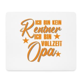 Vollzeit Opa Rentner Spruch - Mousepad (Querformat) - Weiß - Vorne