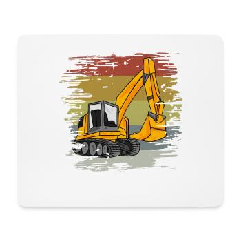 Dragage de chantier rétro - Tapis de souris (format paysage) - blanc - Devant