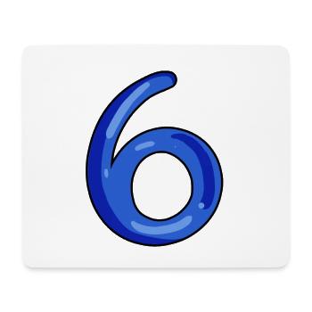 6 - Mousepad (Querformat) - Weiß - Vorne