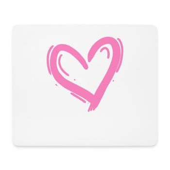 Heart Design Love Pink - Mouse Pad (horizontal) - white - Front