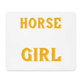 Horse Girl Pferde Mädchen Geschenk - Mousepad (Querformat) - Weiß - Vorne