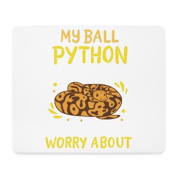 Ball Python - Mousepad (Querformat) - Weiß - Vorne