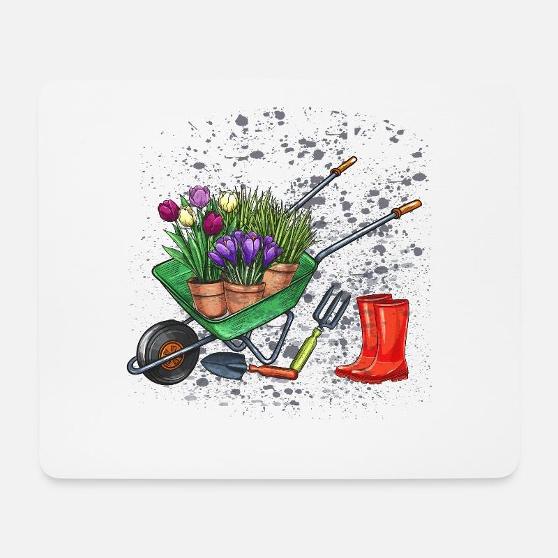 Garten Gärtner - Mousepad (Querformat) - Weiß