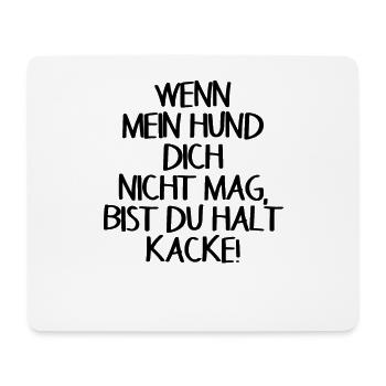 Hund Lustiger Spruch - Mousepad (Querformat) - Weiß - Vorne