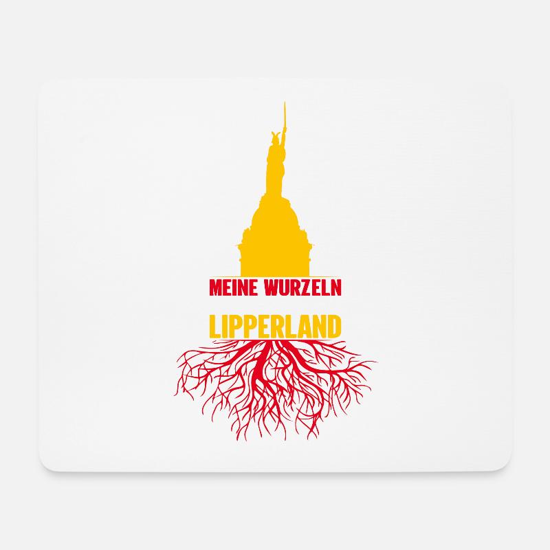 Lippe Lipperland Hermannsdenkmal Kreis Lippe - Mousepad (Querformat) - Weiß