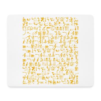 Ägypten Hieroglyphen Orange Muster Kunst Antik - Mousepad (Querformat) - Weiß - Vorne