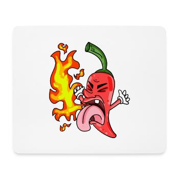 Drôle de piment - Peperoni - Tapis de souris (format paysage) - blanc - Devant