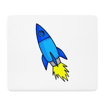 Missile spatial - Tapis de souris (format paysage) - blanc - Devant