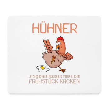 Landwirt Landwirte Huhn Hühner Spruch - Mousepad (Querformat) - Weiß - Vorne