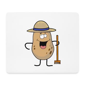 Potato Farm Farmer Vegetable Organic Garden Harvest - Mouse Pad (horizontal) - white - Front