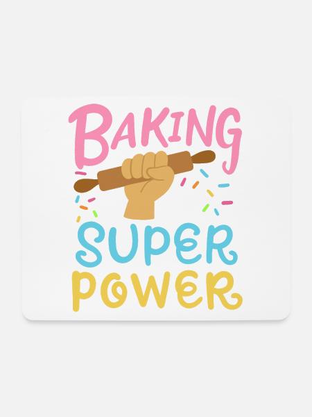 Backen Bäcker Nudelholz - Mousepad (Querformat) - Weiß
