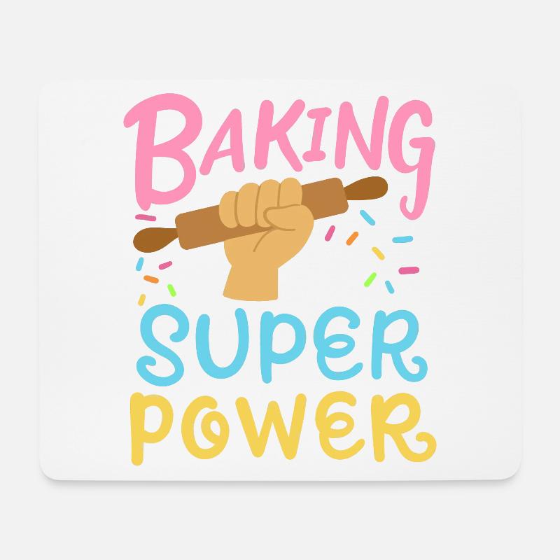 Backen Bäcker Nudelholz - Mousepad (Querformat) - Weiß