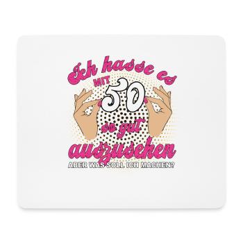 Jahrgang 1976 Vintage 50. Geburtstag Retro Damen - Mousepad (Querformat) - Weiß - Vorne