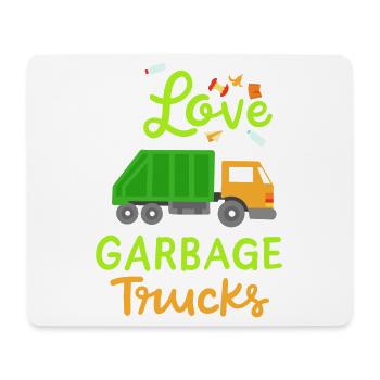Garbage Truck Garbage Day - Mouse Pad (horizontal) - white - Front