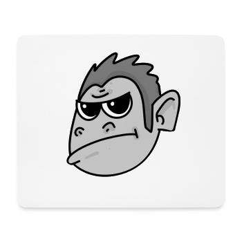Gorilla Head - Mouse Pad (horizontal) - white - Front