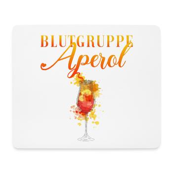 JGA Blutgruppe Aperolspritz Cocktail - Mousepad (Querformat) - Weiß - Vorne