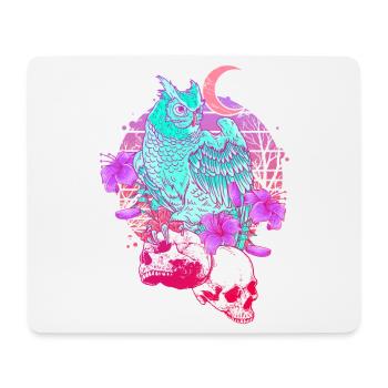 Pastel Goth Totenkopf Eule Aesthetic Clothes Mond - Mousepad (Querformat) - Weiß - Vorne