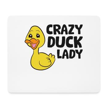 Funny Duck Lover Crazy Duck Lady - Mouse Pad (horizontal) - white - Front