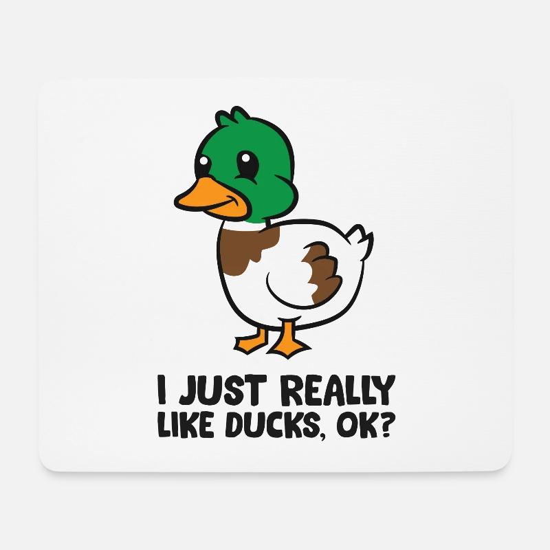 I Just Really Like Ducks - Mouse Pad (horizontal) - white