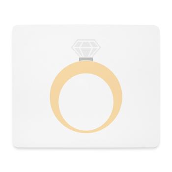 Ring wedding ring engagement ring - Mouse Pad (horizontal) - white - Front