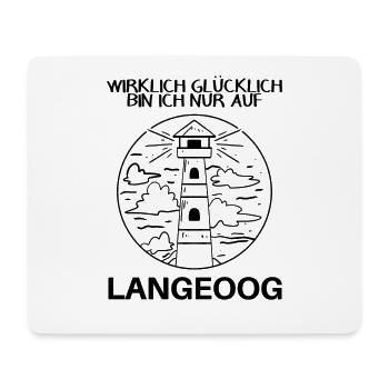 Langeoog - Leuchtturm - Nordsee Insel Langeoog - Mousepad (Querformat) - Weiß - Vorne