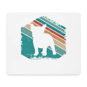 Design du chien mignon du bouledogue français - Tapis de souris (format paysage) - blanc - Devant
