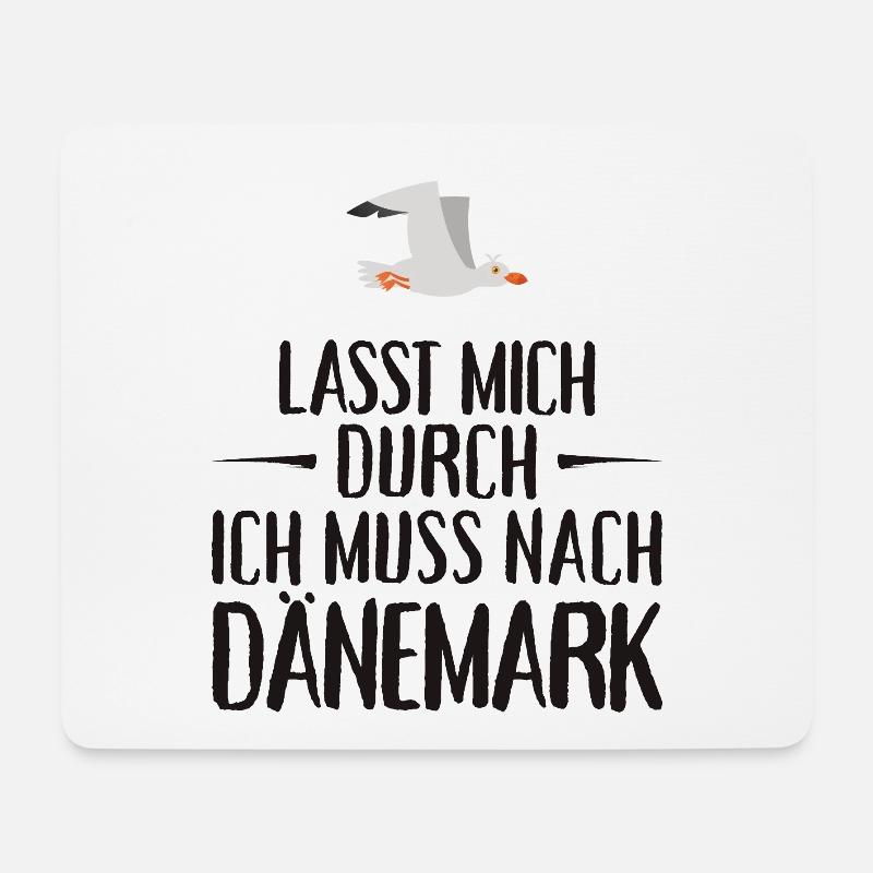 Lasst mich durch ich muss nach Dänemark Möwe - Mousepad (Querformat) - Weiß