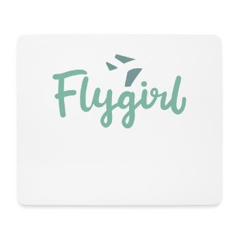 Pilot Girl Flugbegleiterin Flugzeug Luftfahrt - Mousepad (Querformat) - Weiß - Vorne
