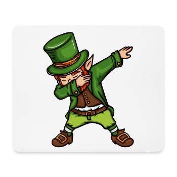 Dancing Leprechaun St. Patrick's Day Irish - Mouse Pad (horizontal) - white - Front