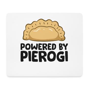 Powered By Pierogi Funny Pierogi - Mouse Pad (horizontal) - white - Front