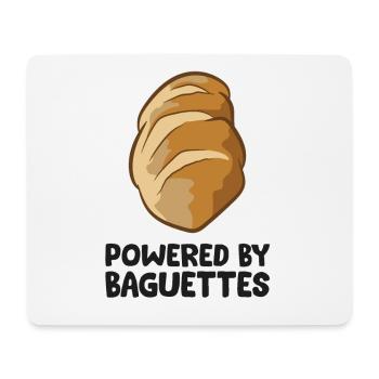 Propulsé par Baguettes Love Baguettes - Tapis de souris (format paysage) - blanc - Devant