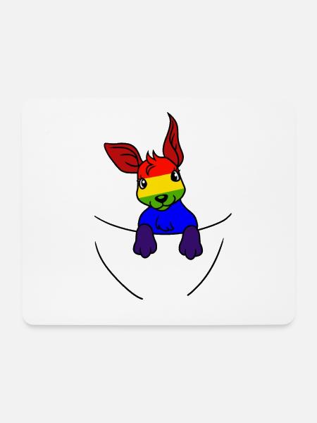 Koala LGBT Regenbogenfahne Gay Pride Gay - Mousepad (Querformat) - Weiß