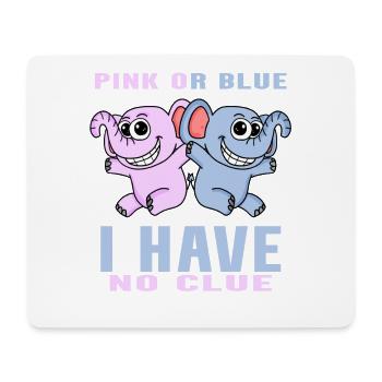 Rose ou bleu - Tapis de souris (format paysage) - blanc - Devant