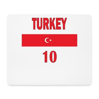 Turkey football team number ten - Mouse Pad (horizontal) - white - Front