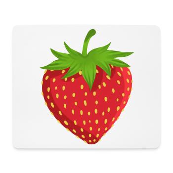 Erdbeere Obst - Mousepad (Querformat) - Weiß - Vorne