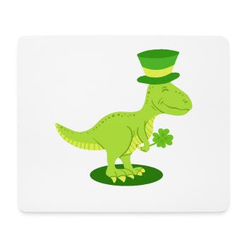 St. Patrick's Day Dinosaurier Irisch - Mousepad (Querformat) - Weiß - Vorne