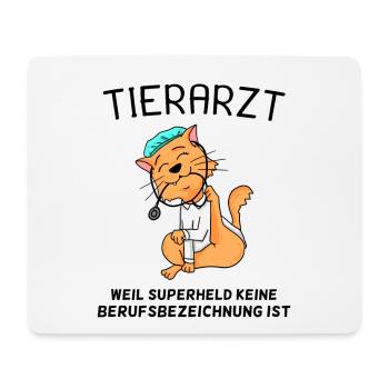 Tier Tierarzt Tiermedizin Geschenk - Mousepad (Querformat) - Weiß - Vorne
