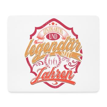 66. Geburtstag - Mousepad (Querformat) - Weiß - Vorne