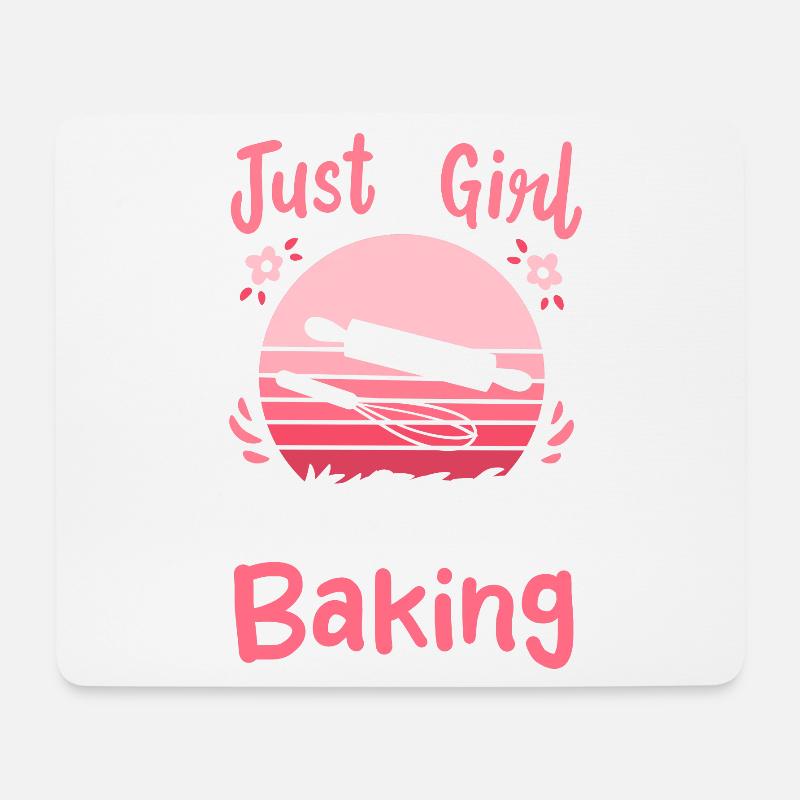 Backen Bäcker Retro - Mousepad (Querformat) - Weiß