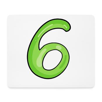 6 - Mousepad (Querformat) - Weiß - Vorne