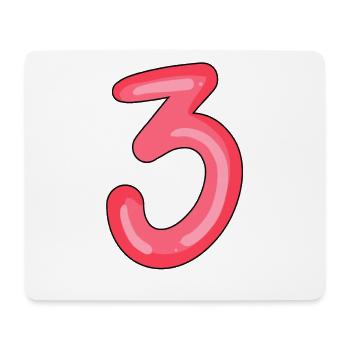 3 - Mousepad (Querformat) - Weiß - Vorne