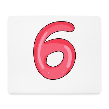 6ème anniversaire - Tapis de souris (format paysage) - blanc - Devant