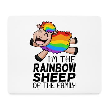 Arc-en-ciel mouton - LGBT mouton famille cadeau - Tapis de souris (format paysage) - blanc - Devant