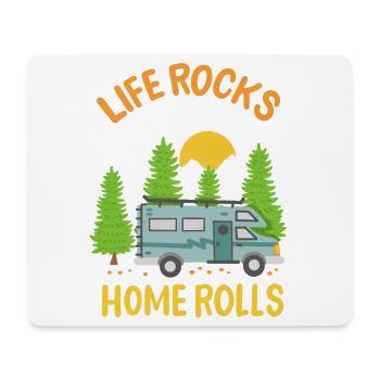 Wohnmobil Camping Camper - Mousepad (Querformat) - Weiß - Vorne