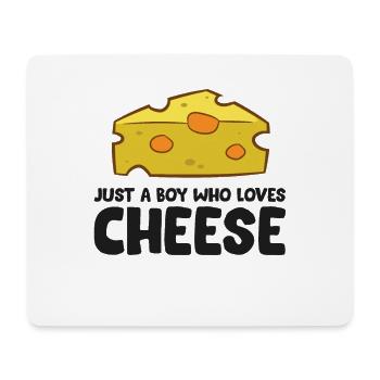 Just a Boy Who Loves Cheese Cute Cheese - Mouse Pad (horizontal) - white - Front