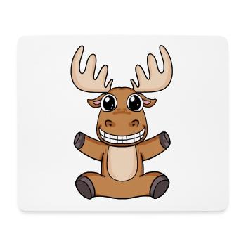 Elch - Mousepad (Querformat) - Weiß - Vorne