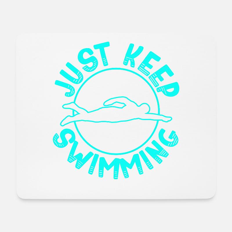 Schwimmen Schwimmer - Mousepad (Querformat) - Weiß