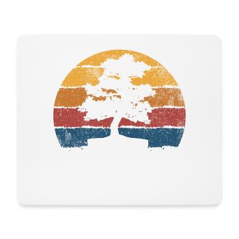 Bonsai-Baum Vintage - Mousepad (Querformat) - Weiß - Vorne